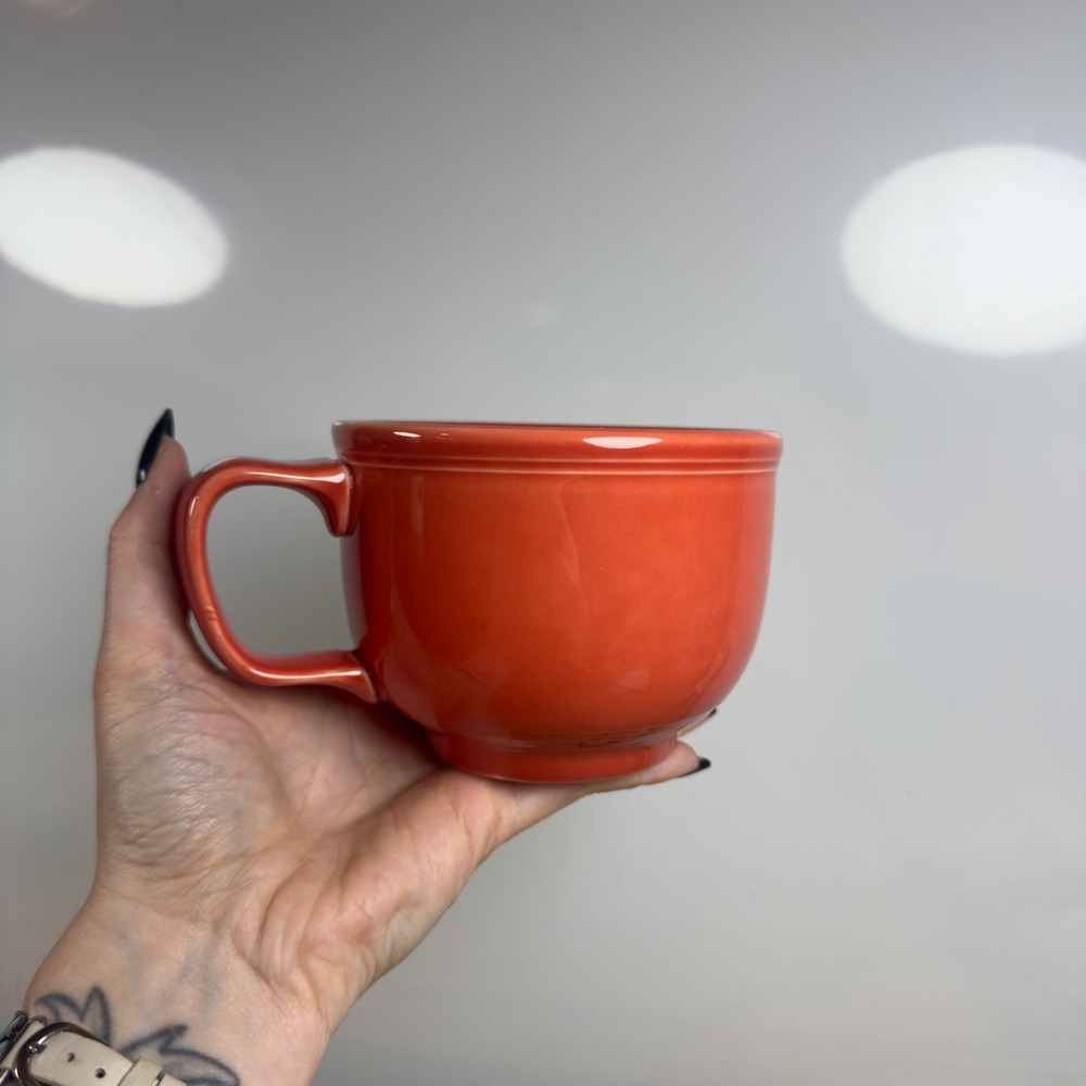 Fiesta Persimmon Jumbo Mug 18oz Homer Laughlin China Orange Red Cup